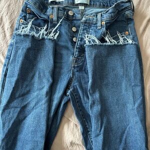 Women's Blue Distressed Jeans